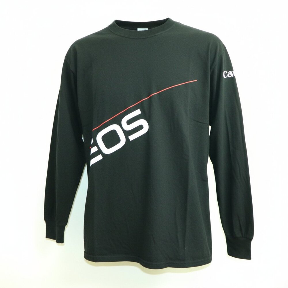 Canon Vintage 90's Long Sleeve EOS Crew Neck Cotton Jersey Promo Shirt- Large